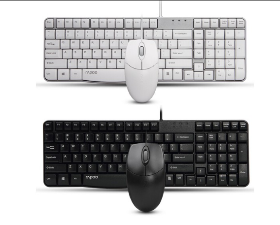 雷柏X120S光电套件 键盘鼠标套装 有线USB台式 电脑笔记本游戏 办公静音键鼠